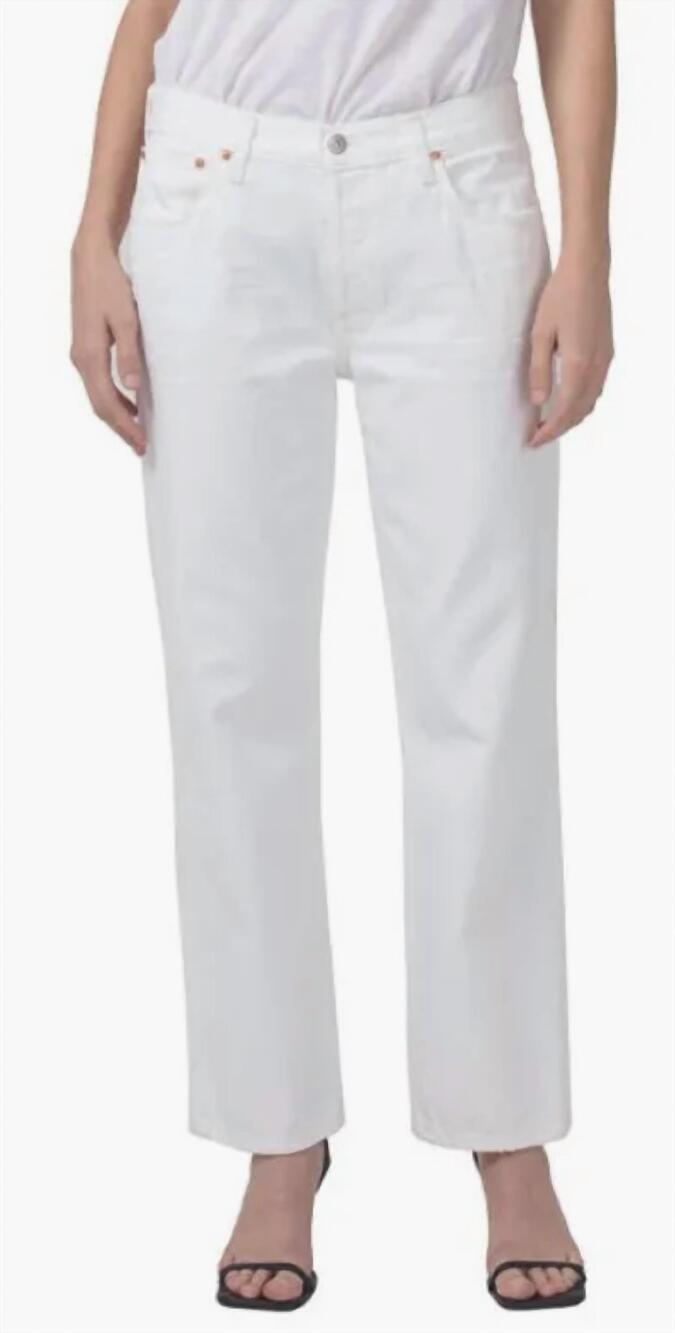 NEW CITIZENS OF HUMANITY neve low slung relaxed fit jean in white